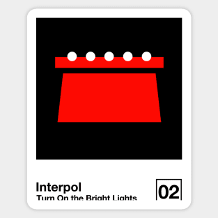 Turn On The Bright Lights / Minimalist Style Graphic Artwork Design Sticker